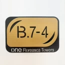 Plăcuță din tablă oțel pentru numerotare apartamente, model M2