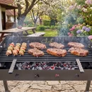 Grătar metalic de grădină și camping model Y, 83 x 39 x 96 cm, pe cărbuni, cu picioare detașabile