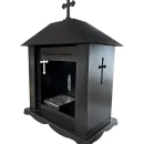 Felinar metalic pentru cimitir, GRS F5N, vopsit electrostatic negru, fără picior