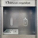 Felinar metalic pentru cimitir, GRS F5G, vopsit electrostatic gri-argintiu, fără picior