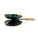 Cățuie din metal cu mâner din lemn pentru ars tămâie, GRS-K1N, negru, 56mm