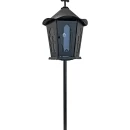 Felinar metalic pentru cimitir, GRS F3N, vopsit electrostatic negru, cu picior
