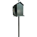 Felinar metalic pentru cimitir, GRS F4N, vopsit electrostatic negru, cu picior