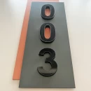 Plăcuță din aluminiu pentru numerotare apartamente, model N23