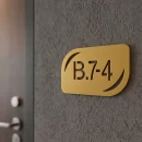 Plăcuță din tablă oțel pentru numerotare apartamente, model M1