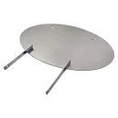 Plită ovală pentru gătit la foc, GRS PO533, oțel 3 mm grosime, mânere detașabile, 53 x 38 cm