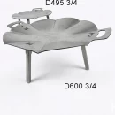 Disc metalic D-CHEF D6004, 60 cm diametru, oțel 4 mm, picioare detașabile