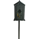 Felinar metalic pentru cimitir, GRS F6N, vopsit electrostatic negru, cu picior