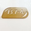 Plăcuță din tablă oțel pentru numerotare apartamente, model M1