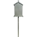 Felinar metalic pentru cimitir, GRS F4G, vopsit electrostatic gri, cu picior