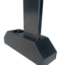 Bază metalică decorativă pentru cruce cimitir cu felinar GRS-BZCR3, 40x12 cm, neagră