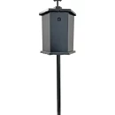 Felinar metalic pentru cimitir, GRS F9N, vopsit electrostatic negru, cu picior
