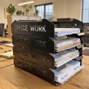 Set tăvițe metalice pentru birou OFFICE 4, OF5N-S4, model 5, negru