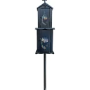 Felinar metalic pentru cimitir, GRS F7N, vopsit electrostatic negru, cu picior