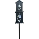 Felinar metalic pentru cimitir, GRS F7N, vopsit electrostatic negru, cu picior