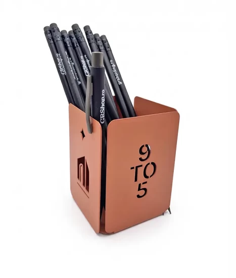 Set tăvițe metalice pentru birou OFFICE 3, OF5P-S3, model 5, pink