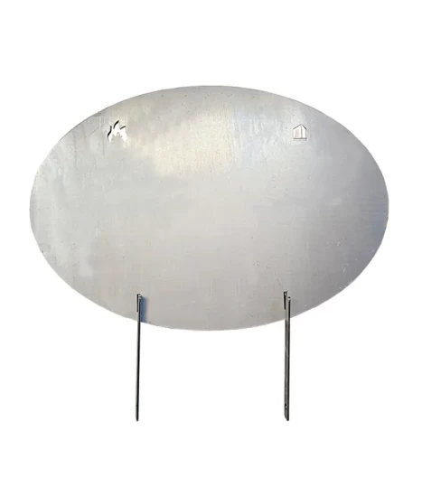 Plită ovală pentru gătit la foc, GRS PO632, oțel 2 mm grosime, mânere detașabile, 63 x 43 cm