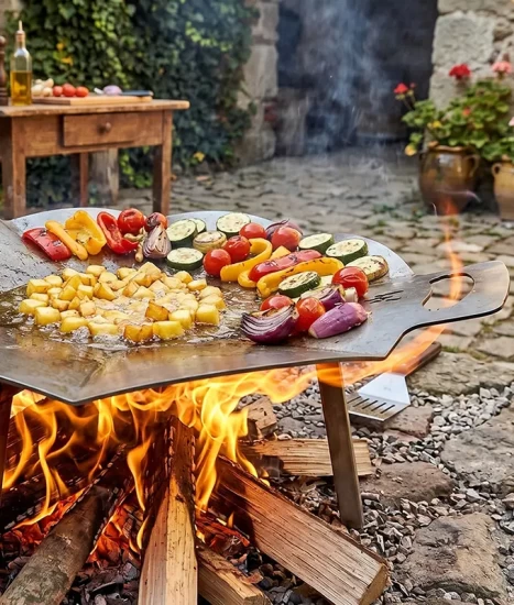 Disc metalic D-CHEF D6004, 60 cm diametru, oțel 4 mm, picioare detașabile
