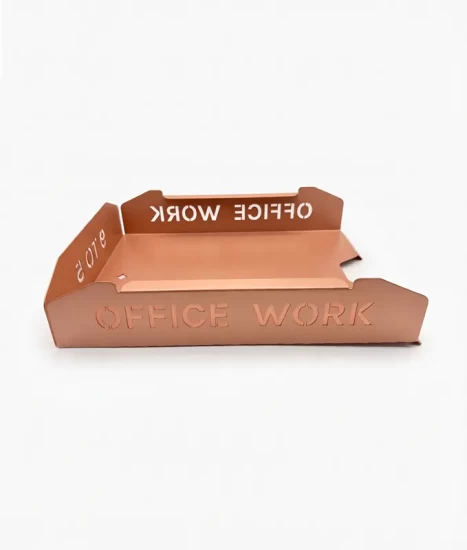 Set tăvițe metalice pentru birou OFFICE 3, OF5P-S3, model 5, pink