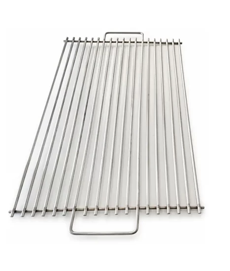 Grill pentru grătar cărbuni, inox 6 mm, 37 x 60 cm, cu mânere