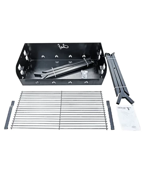 Grătar metalic de grădină și camping model Y, 83 x 39 x 96 cm, pe cărbuni, cu picioare detașabile