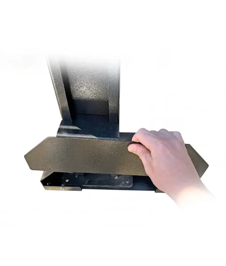 Bază metalică decorativă pentru cruce cimitir cu felinar GRS-BZCR3, 40x12 cm, neagră