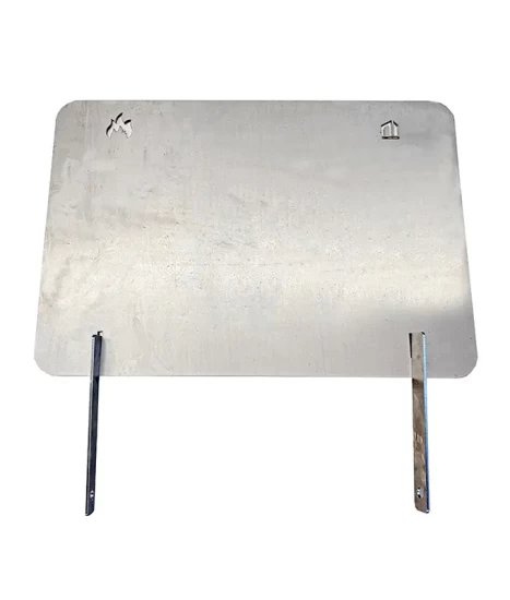 Plită dreaptă pentru gătit la foc, GRS PD533, oțel 3 mm grosime, mânere detașabile, 53 x 38 cm