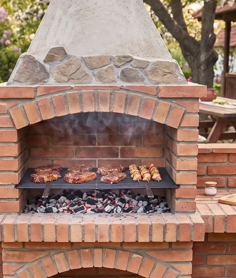 Grill pentru grătar cărbuni, inox 6 mm, 45 x 65 cm