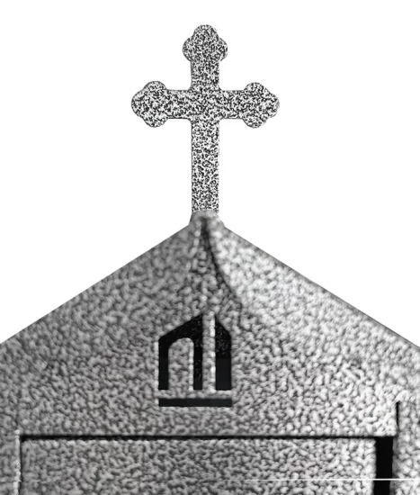 Felinar metalic pentru cimitir, GRS F7G, vopsit electrostatic gri-argintiu, cu picior