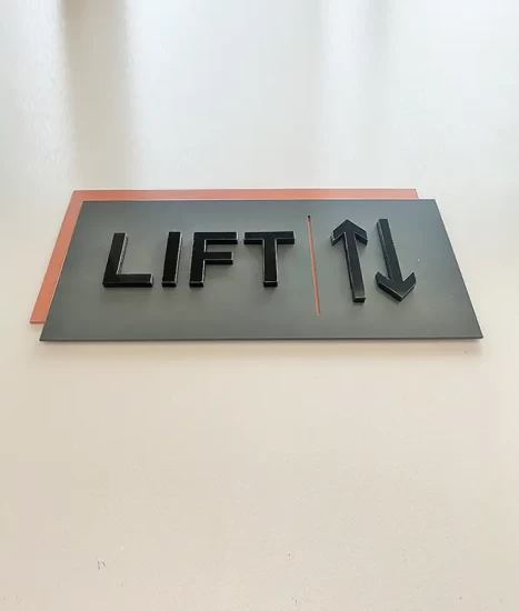 Plăcuță din aluminiu pentru signalistică blocuri, model N23