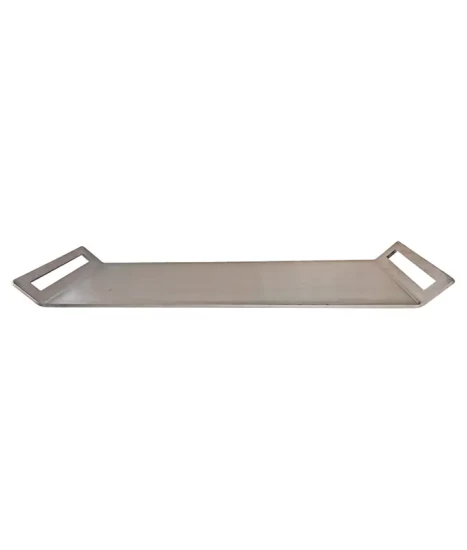 Plită inox pentru gătit la foc, GRS PX6, inox 6 mm grosime, mânere laterale, 63 x 23 cm