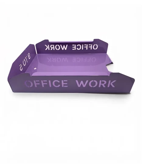 Set tăvițe metalice pentru birou OFFICE 3, OF5V-S3, model 5, violet