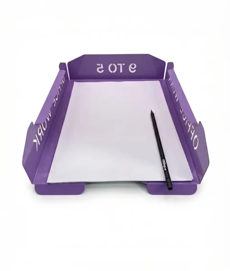 Set tăvițe metalice pentru birou OFFICE 3, OF5V-S3, model 5, violet
