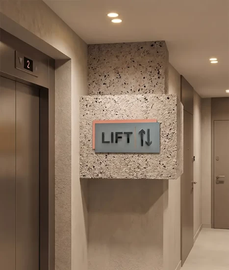 Plăcuță din aluminiu pentru signalistică blocuri, model N23