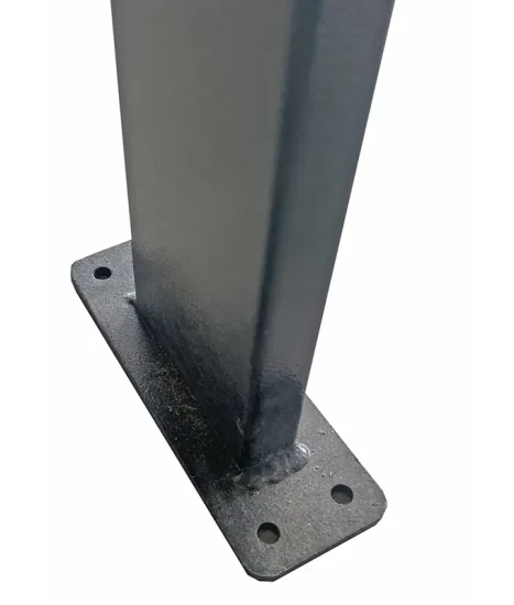 Bază metalică decorativă pentru cruce cimitir cu felinar GRS-BZCR3, 40x12 cm, neagră
