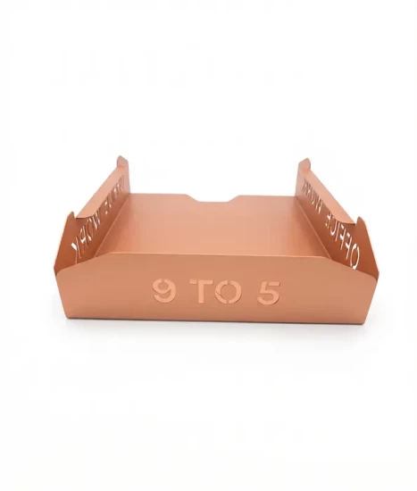 Set tăvițe metalice pentru birou OFFICE 3, OF5P-S3, model 5, pink