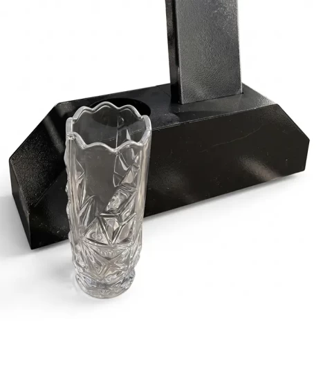 Bază metalică decorativă pentru cruce cimitir cu felinar GRS-BZCR3, 40x12 cm, neagră