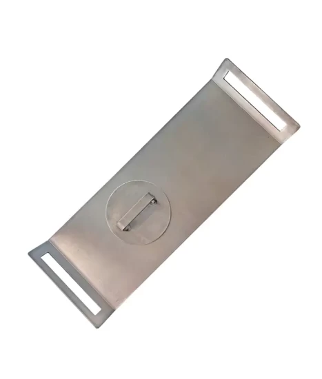 Plită inox pentru gătit la foc, GRS PX6, inox 6 mm grosime, mânere laterale, 63 x 23 cm