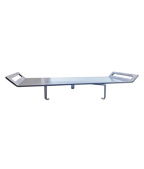 Plită inox pentru gătit la foc, GRS PX6, inox 6 mm grosime, mânere laterale, 63 x 23 cm