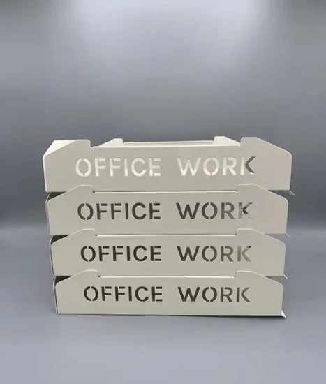 Set tăvițe metalice pentru birou OFFICE 4, OF5A-S4, model 5, alb