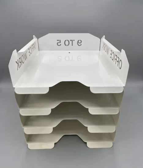 Set tăvițe metalice pentru birou OFFICE 4, OF5A-S4, model 5, alb