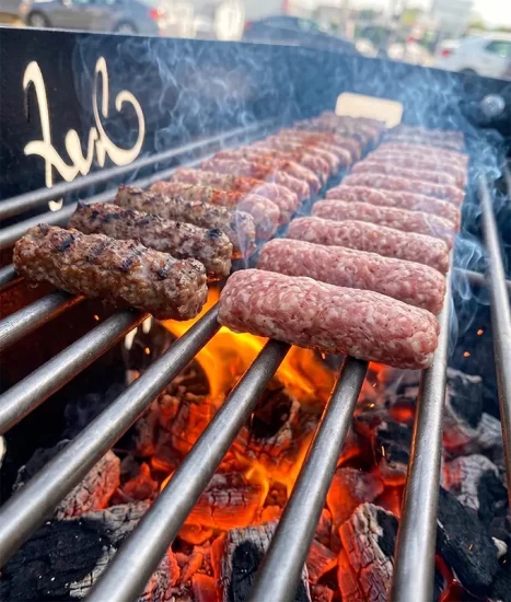 Grill pentru grătar cărbuni, inox 6 mm, 40 x 70 cm