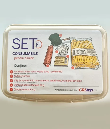 Felinar metalic pentru cimitir, GRS F1N, vopsit electrostatic negru, cu picior detasabil