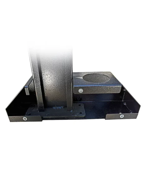 Bază metalică decorativă pentru cruce cimitir cu felinar GRS-BZCR4, 40x12 cm, neagră