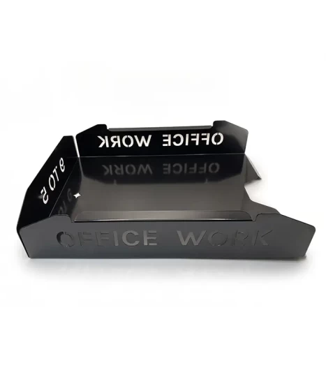 Set tăvițe metalice pentru birou OFFICE 4, OF5N-S4, model 5, negru