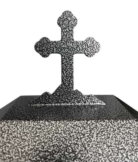 Felinar metalic pentru cimitir, GRS F5M, vopsit electrostatic maro, fără picior