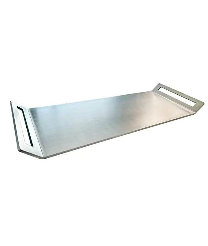 Plită inox pentru gătit la foc, GRS PX6, inox 6 mm grosime, mânere laterale, 63 x 23 cm