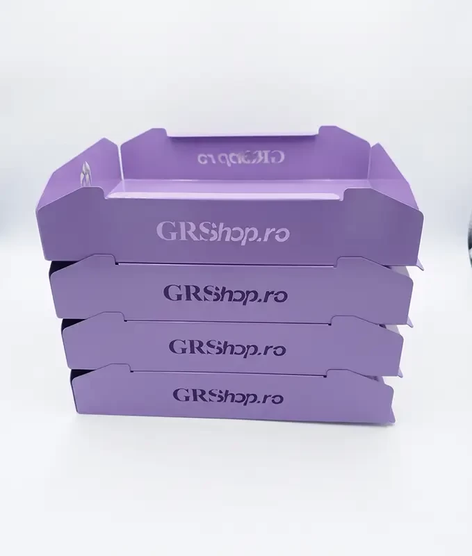 Set tăvițe metalice pentru birou OFFICE 4, OF6V-S4, model 6, violet