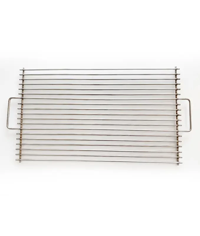 Grill pentru grătar cărbuni, inox 6 mm, 37 x 60 cm, cu mânere