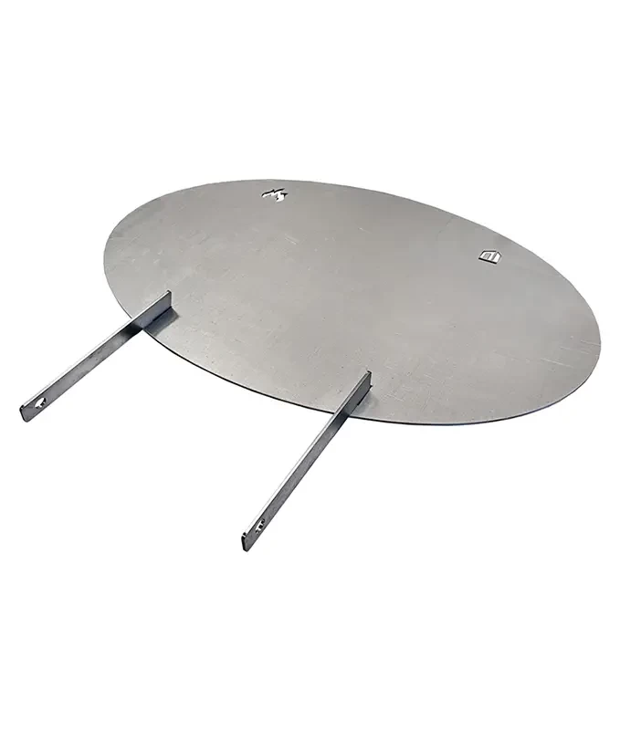 Plită ovală pentru gătit la foc, GRS PO633, oțel 3 mm grosime, mânere detașabile, 63 x 43 cm